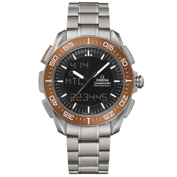 omega speedmaster x-33 marstimer chronograph 45mm titanium gents quartz watch