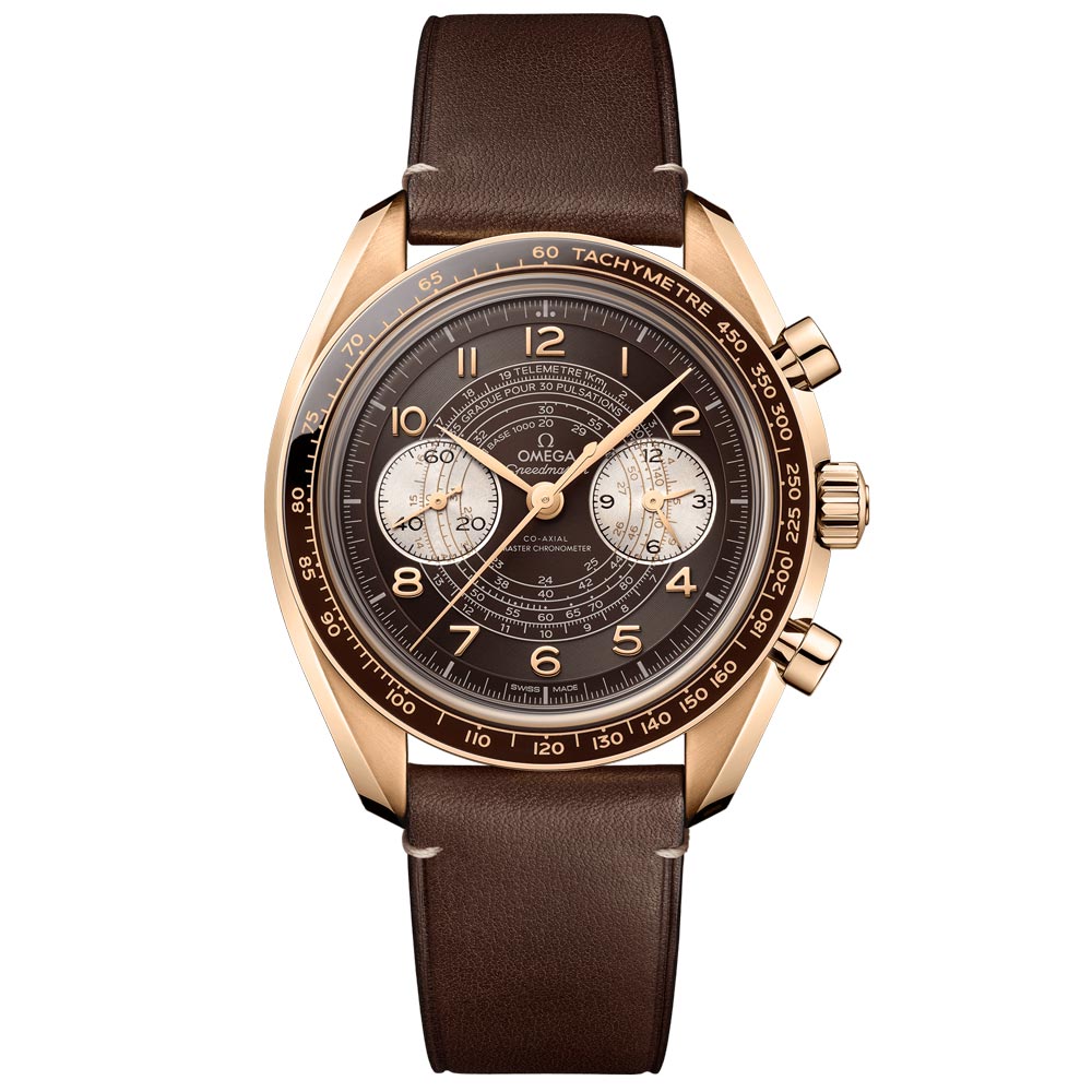 OMEGA Speedmaster Chronoscope Chronograph 43mm Brown Dial 9ct Bronze Gold Manual Wound Gents Watch 32992435110001