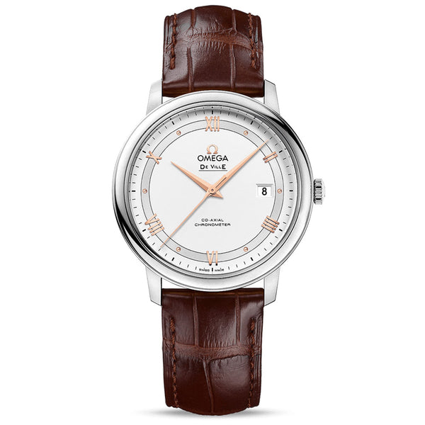 omega de ville prestige 39.5mm silver dial gents automatic watch
