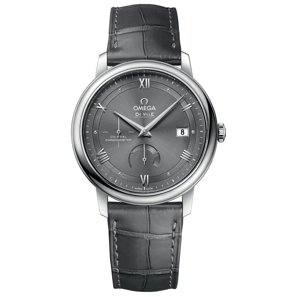 Omega De Ville Prestige Power Reserve 39.5mm Grey Dial Gents Automatic Watch 42413402106001