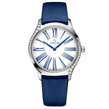 omega de ville tresor 36mm white dial diamond ladies quartz watch