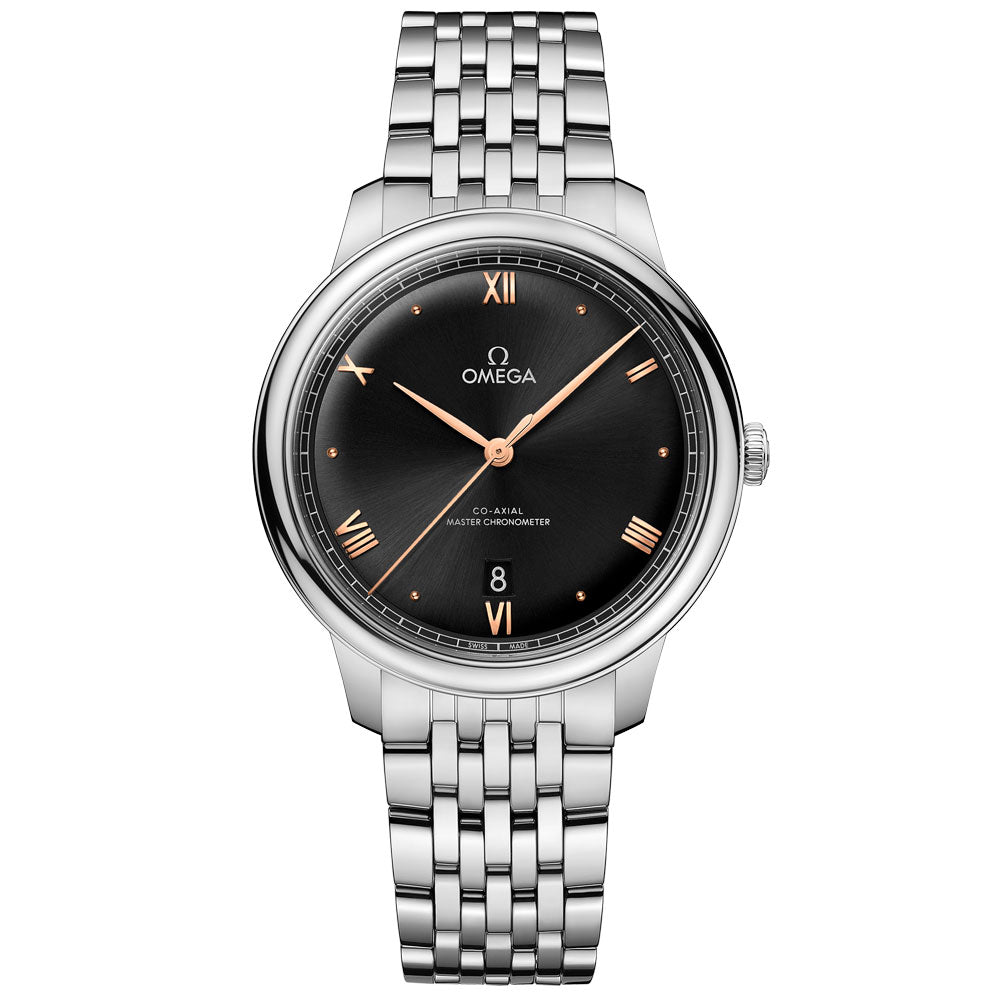 omega de ville prestige 40mm black dial gents automatic watch