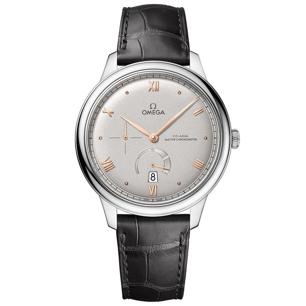 omega de ville prestige power reserve 41mm grey dial gents automatic watch