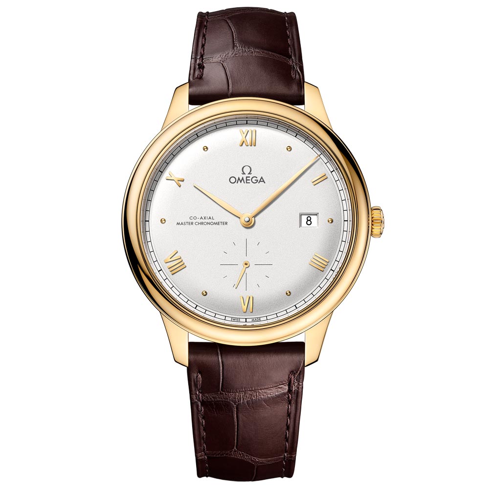 Omega De Ville Prestige Small Seconds 41mm Silver Dial 18ct Yellow Gold Gents Automatic Watch 43453412002001