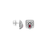 FOPE 18ct White Gold Ruby And Diamond Vendome Earrings 58302OX_B4_B_XXX_000