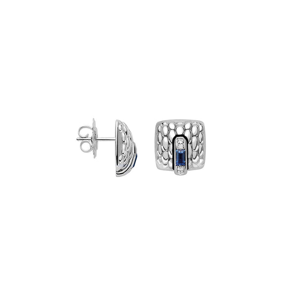 FOPE 18ct White Gold Sapphire And Diamond Vendome Earrings 58302OX_B2_B_XXX_000
