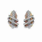 FOPE 18ct Three Tone Gold Solo MiaLuce 0.82ct Diamond Hoop Earrings 65106OX_PB_4_XBX_000