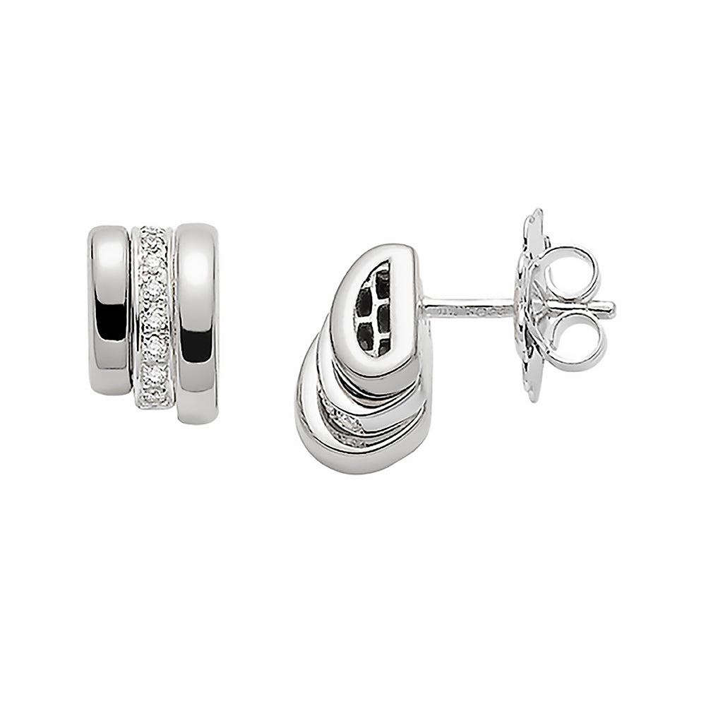 FOPE 18ct White Gold Prima 0.13ct Diamond Earrings 74408OX_BB_B_BBB_000