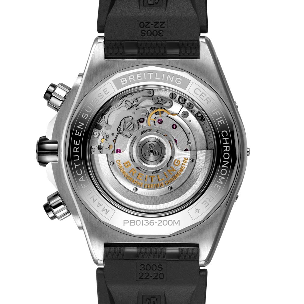 Breitling Super Chronomat B01 44mm Blue Dial Steel & Platinum Automatic Chronograph Gents Watch PB0136251C1S1
