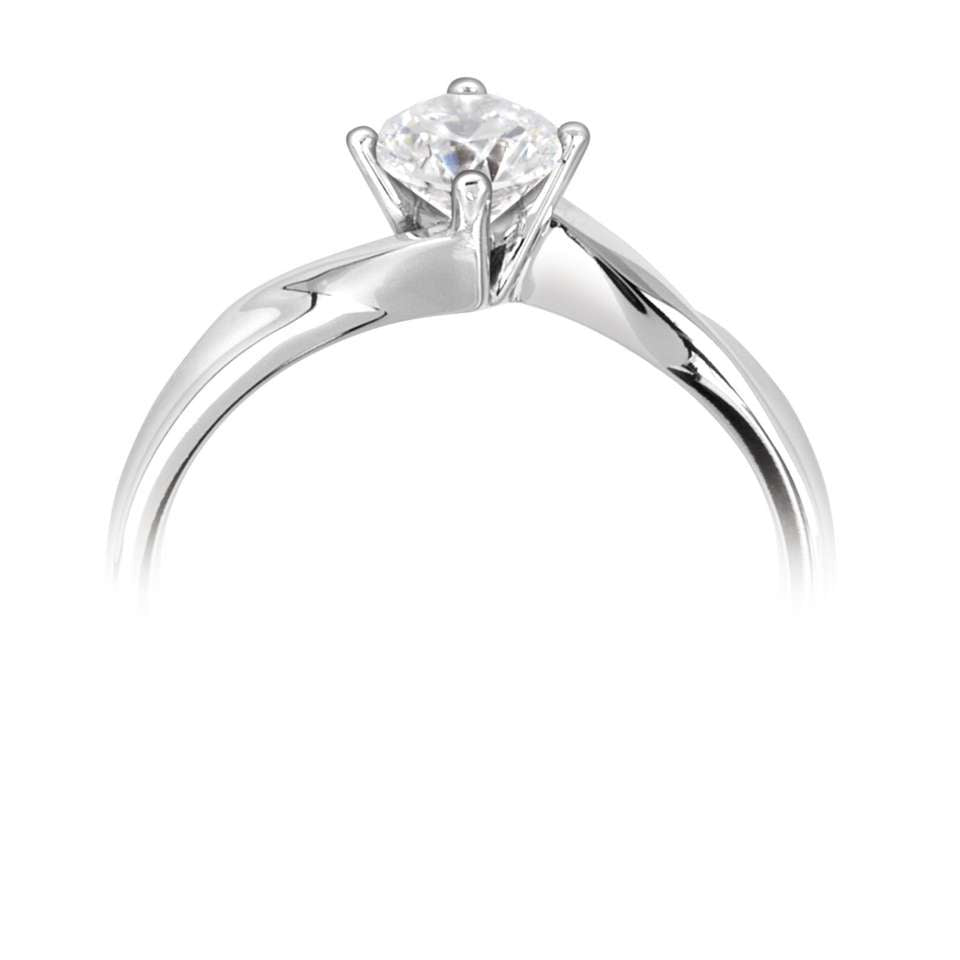 The Gladiolus Platinum Round Brilliant Cut Diamond Solitaire Engagement Ring