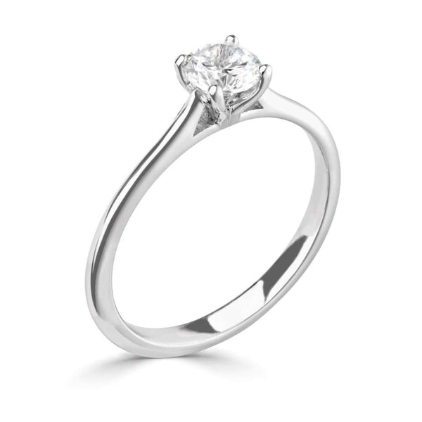 The Sweet Pea Platinum 0.41ct Round Brilliant Cut Diamond Solitaire Engagement Ring