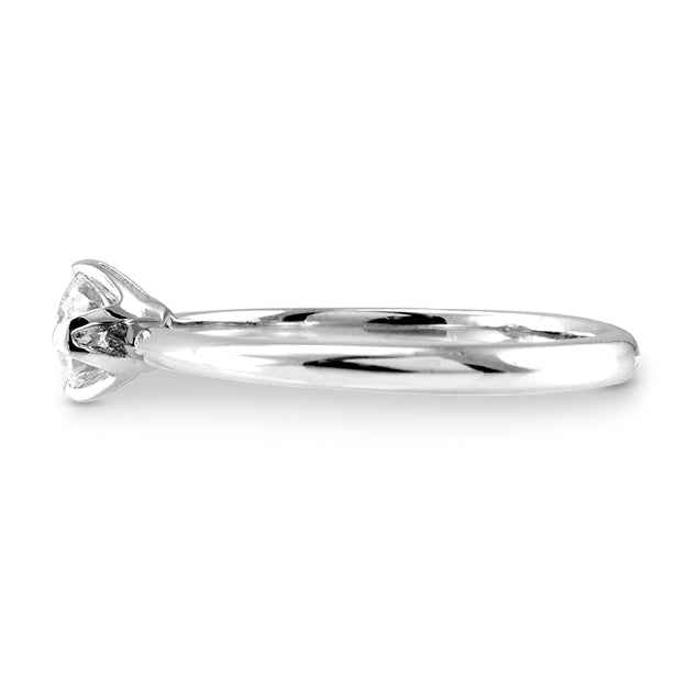 The Lotus Platinum Round Brilliant Cut Diamond Solitaire Engagement Ring
