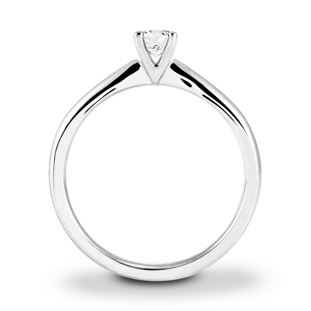 The Honeysuckle Platinum Round Brilliant Cut Diamond Solitaire Engagement Ring