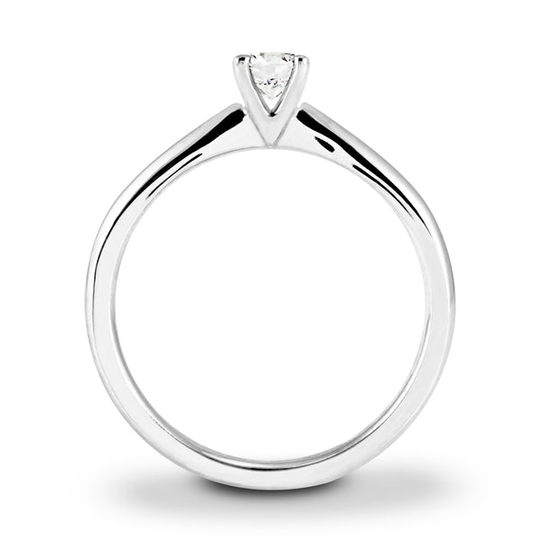 The Honeysuckle Platinum 0.31ct Round Brilliant Cut Diamond Solitaire Engagement Ring