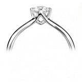 The Primrose Platinum Round Brilliant Cut Diamond Solitaire Engagement Ring