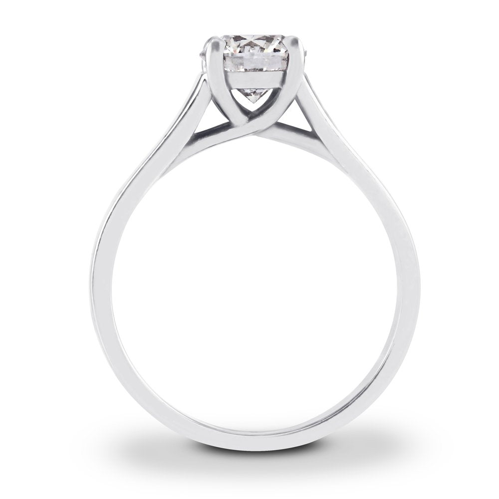 The Poinsettia Platinum 1.00ct Round Brilliant Cut Diamond Solitaire Engagement Ring