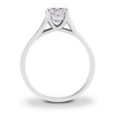 The Poinsettia Platinum Round Brilliant Cut Diamond Solitaire Engagement Ring