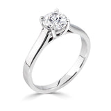 The Poinsettia Platinum 1.00ct Round Brilliant Cut Diamond Solitaire Engagement Ring
