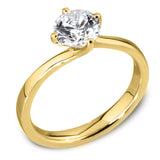 The Rose 18ct Yellow Gold Round Brilliant Cut Diamond Solitaire Engagement Ring