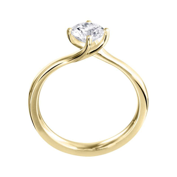 The Rose 18ct Yellow Gold 0.40ct Round Brilliant Cut Diamond Solitaire Engagement Ring