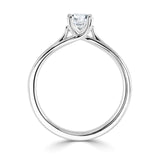 The Peony Platinum 0.30ct Round Brilliant Cut Diamond Solitaire Engagement Ring