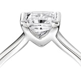 The Delphine Platinum Princess Cut Diamond Solitaire Engagement Ring