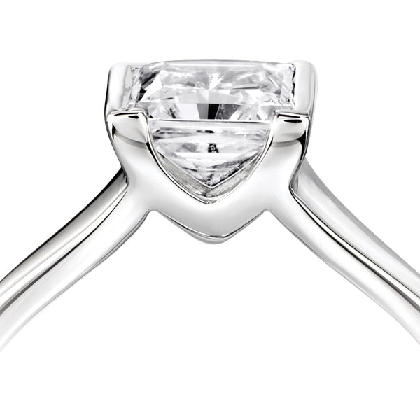 The Delphine Platinum 0.71ct Princess Cut Diamond Solitaire Engagement Ring