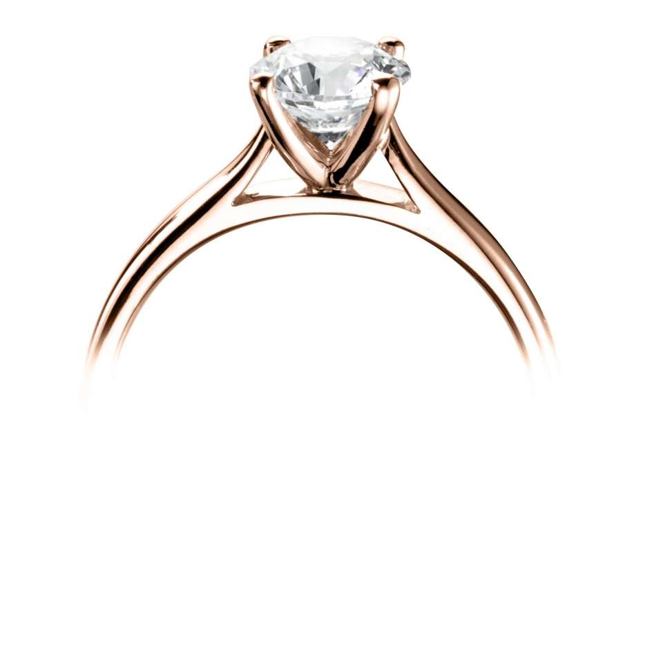 The Magnolia 18ct Rose Gold 0.41ct Round Brilliant Cut Diamond Solitaire Engagement Ring