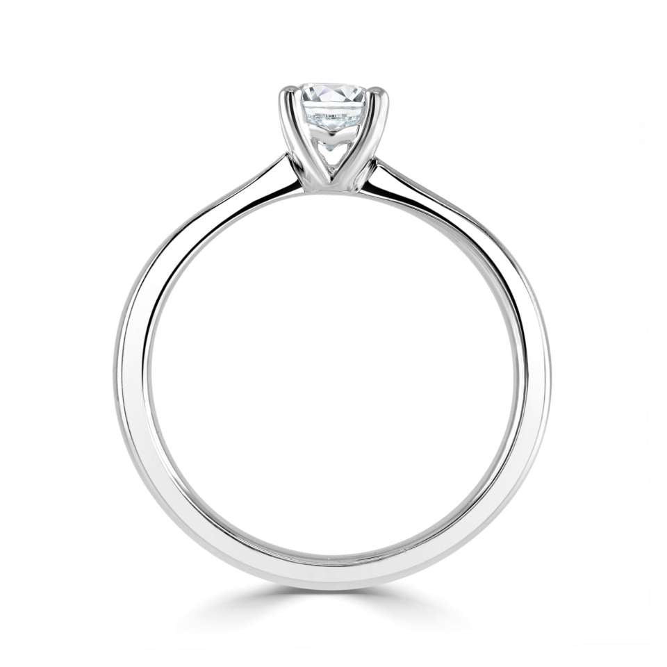 The Daphne Platinum Round Brilliant Cut Diamond Solitaire Engagement Ring