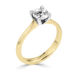 The Angelica 18ct Yellow And White Gold Round Brilliant Cut Diamond Solitaire Engagement Ring