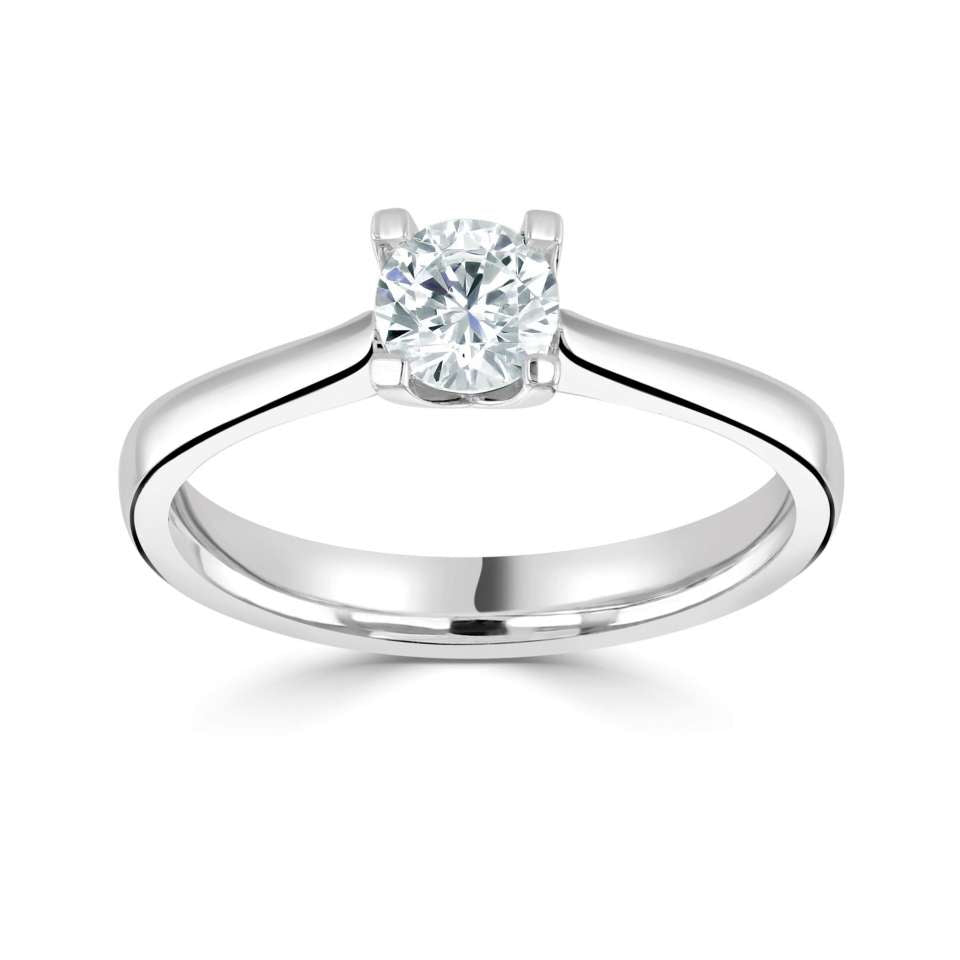The Angelica Platinum Round Brilliant Cut Diamond Solitaire Engagement Ring