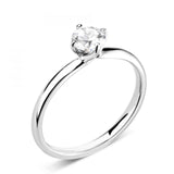 The Amaryllis Platinum Round Brilliant Cut Diamond Solitaire Engagement Ring