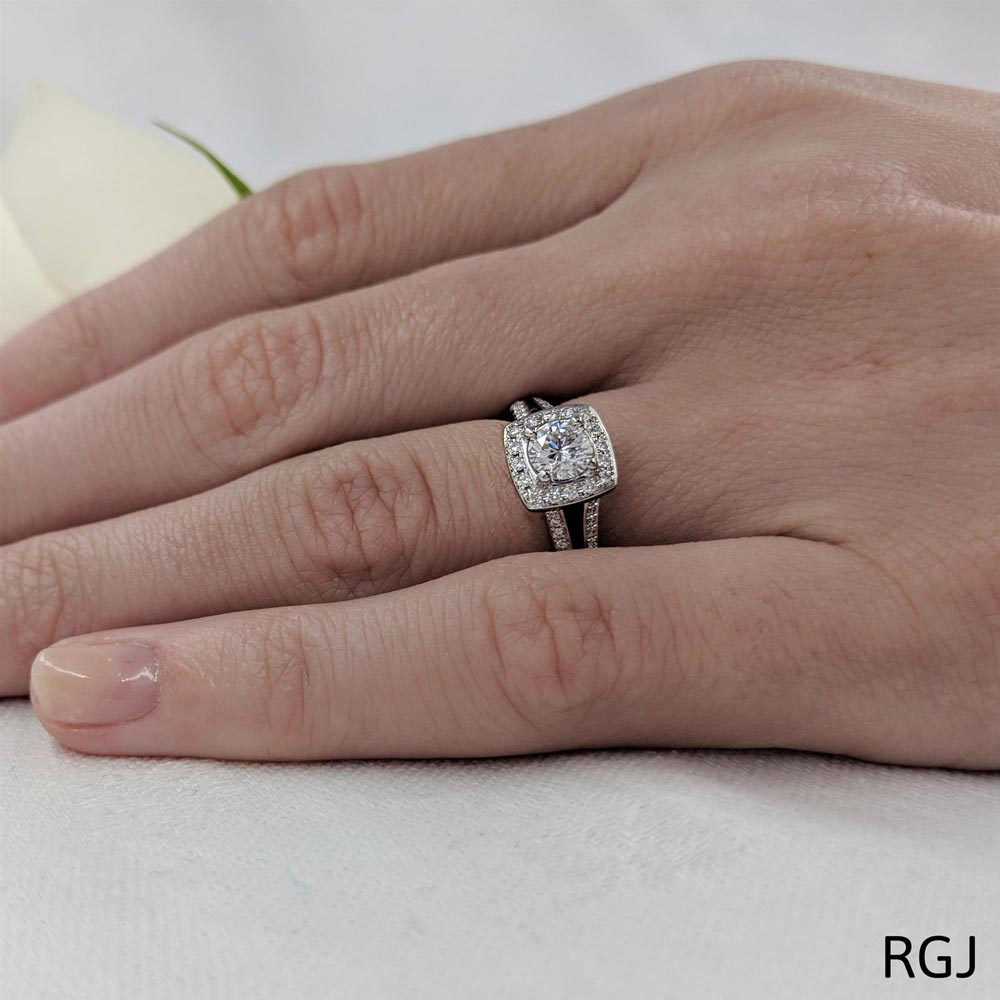 Princess Cut Diamond Engagement Ring, Square Diamond Engagement Ring, White  Gold & Diamond Ring - Etsy