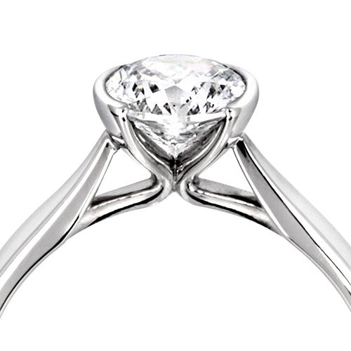 The Dahlia Platinum 0.80ct Round Brilliant Cut Diamond Solitaire Engagement Ring