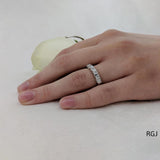 The Sierra Platinum Round Brilliant Cut Diamond Half Eternity Ring
