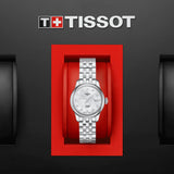 tissot t-classic le locle automatic lady 29mm mop dial stainless steel diamond watch in presentation box