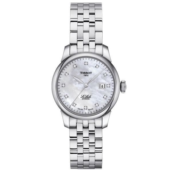 tissot t-classic le locle automatic lady 29mm mop dial stainless steel diamond watch