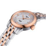 tissot t-classic le locle automatic lady 29mm special edition rose gold pvd steel diamond watch lug view