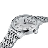  tissot gents t-classic le locle powermatic 80 silver dial stainless steel automatic watch lug view
