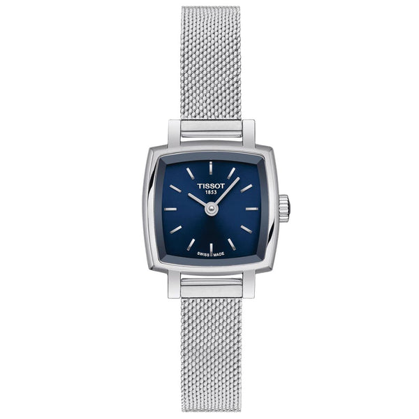 tissot lovely square 20mm blue dial ladies quartz watch