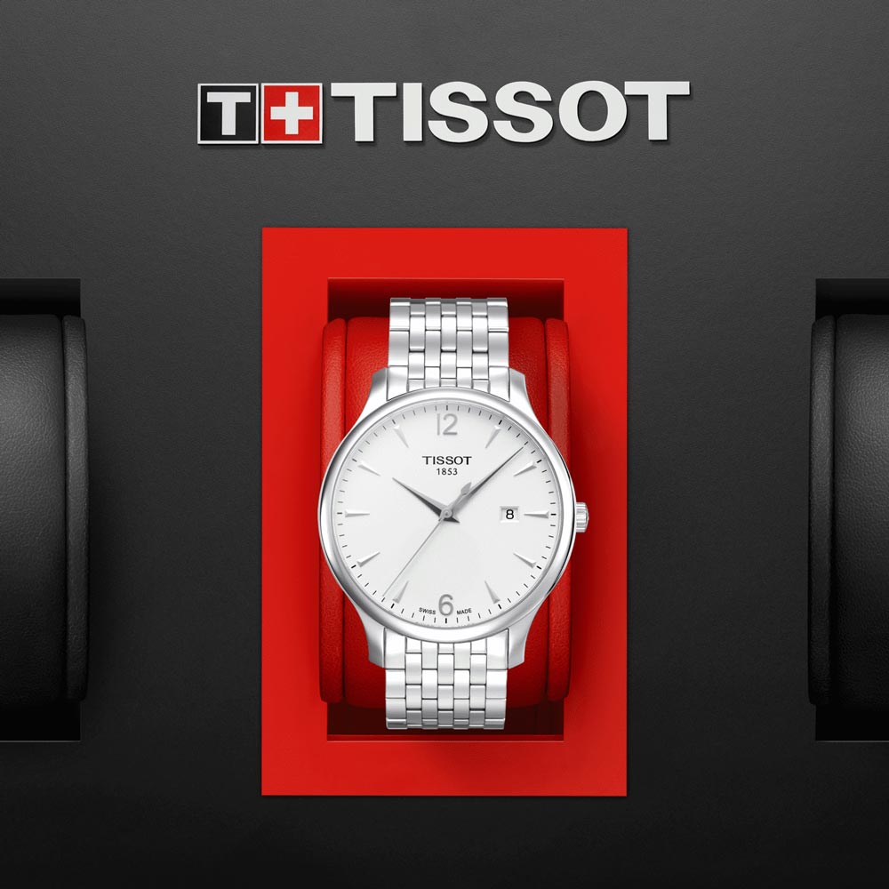 Tissot Tradition 42mm Silver Dial Gents Quartz Watch T0636101103700