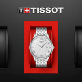 tissot t-classic tradition 42mm silver dial stainless steel gents watch in presentation box