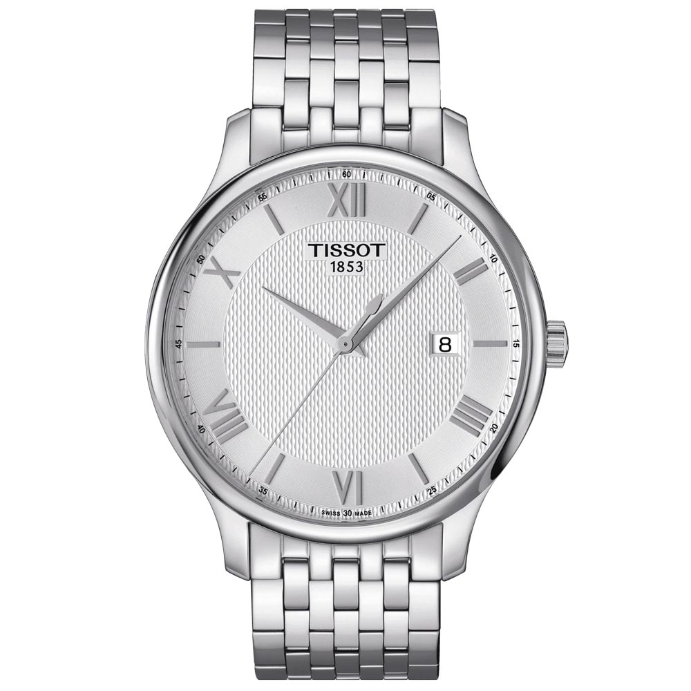 Tissot Tradition 42mm Silver Dial Gents Quartz Watch T0636101103800