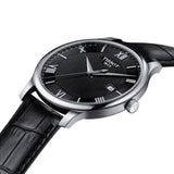 tissot t-classic tradition 42mm black dial stainless steel gents watch lug view