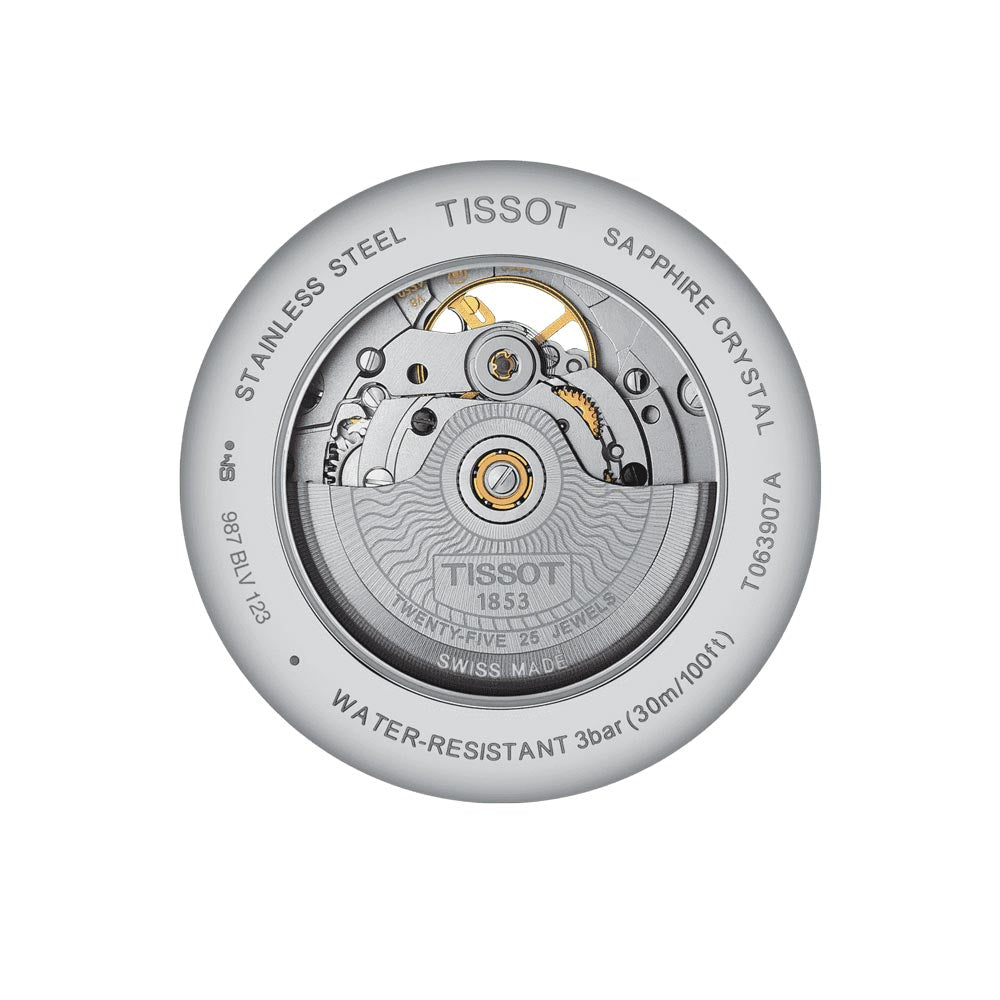 Tissot Tradition Powermatic 80 Open Heart 40mm Silver Dial Stainless Steel Gents Watch T0639071103800