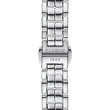 tissot t-lady flamingo 30mm mop dial stainless steel watch clasp view