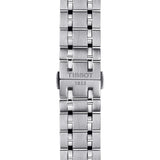 tissot chemin des tourelles powermatic 80 42mm blue dial stainless steel automatic watch clasp view