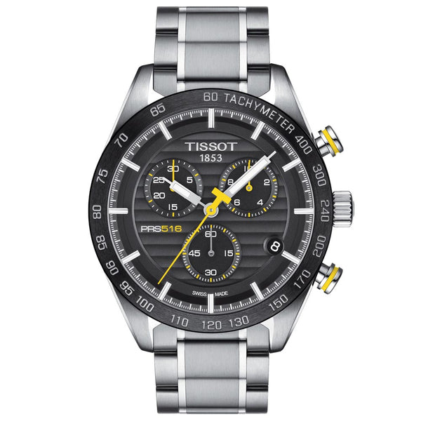 Tissot T-Sport PRS 516 Chronograph 42mm Black Dial Stainless Steel Gents Watch T1004171105100