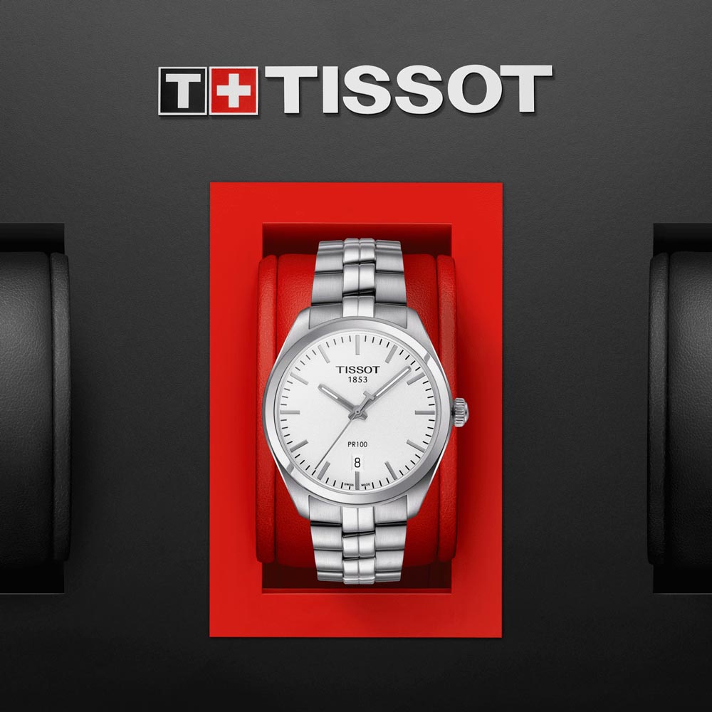 Tissot PR 100 Silver Dial 39mm Gents Quartz Watch T1014101103100
