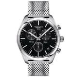 tissot t-sport pr 100 chronograph 41mm black dial stainless steel gents watch